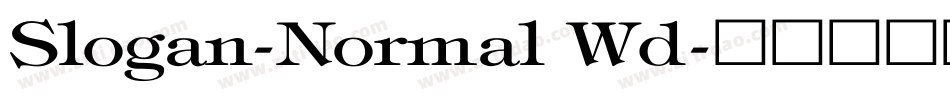 Slogan-Normal Wd字体转换
